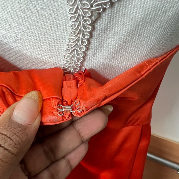 500* Kasper orange baby doll mini dress size M ( read caption) - Picture 2 of 6